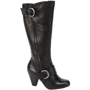 Arturo Chiang Vera Tall Black Boots Buckle 9M